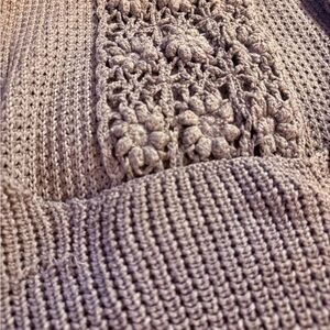 Elegant Knit Floral Sweater